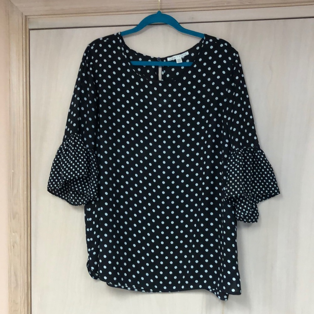 Black and White Polka Dot Blouse